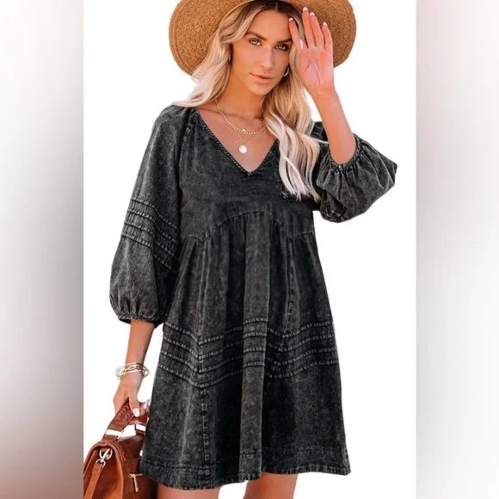 Black babydoll dress